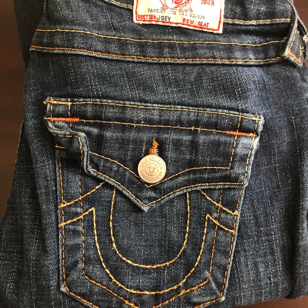 True Religion dark blue denim bootcut jeans